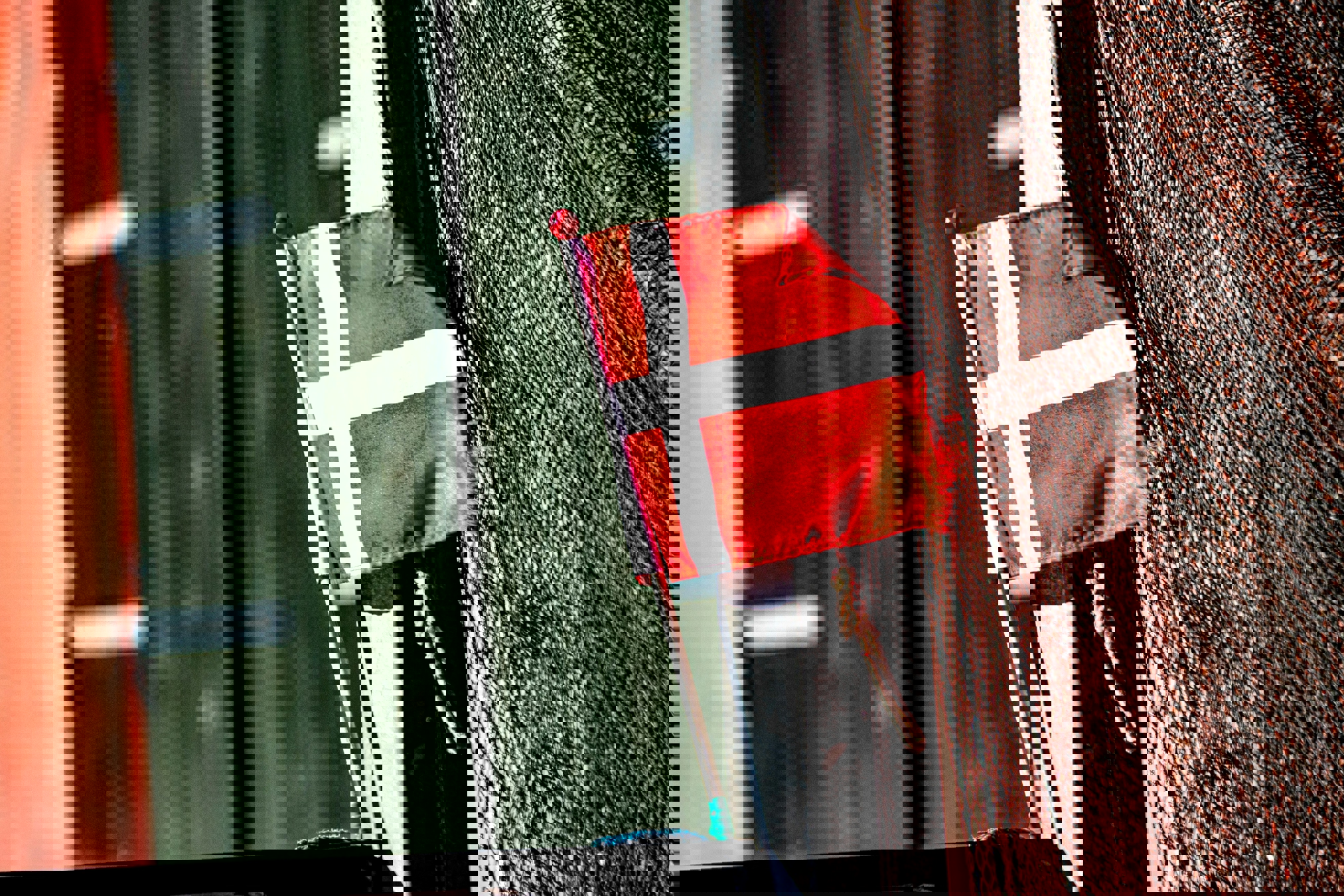 red and white striped flag