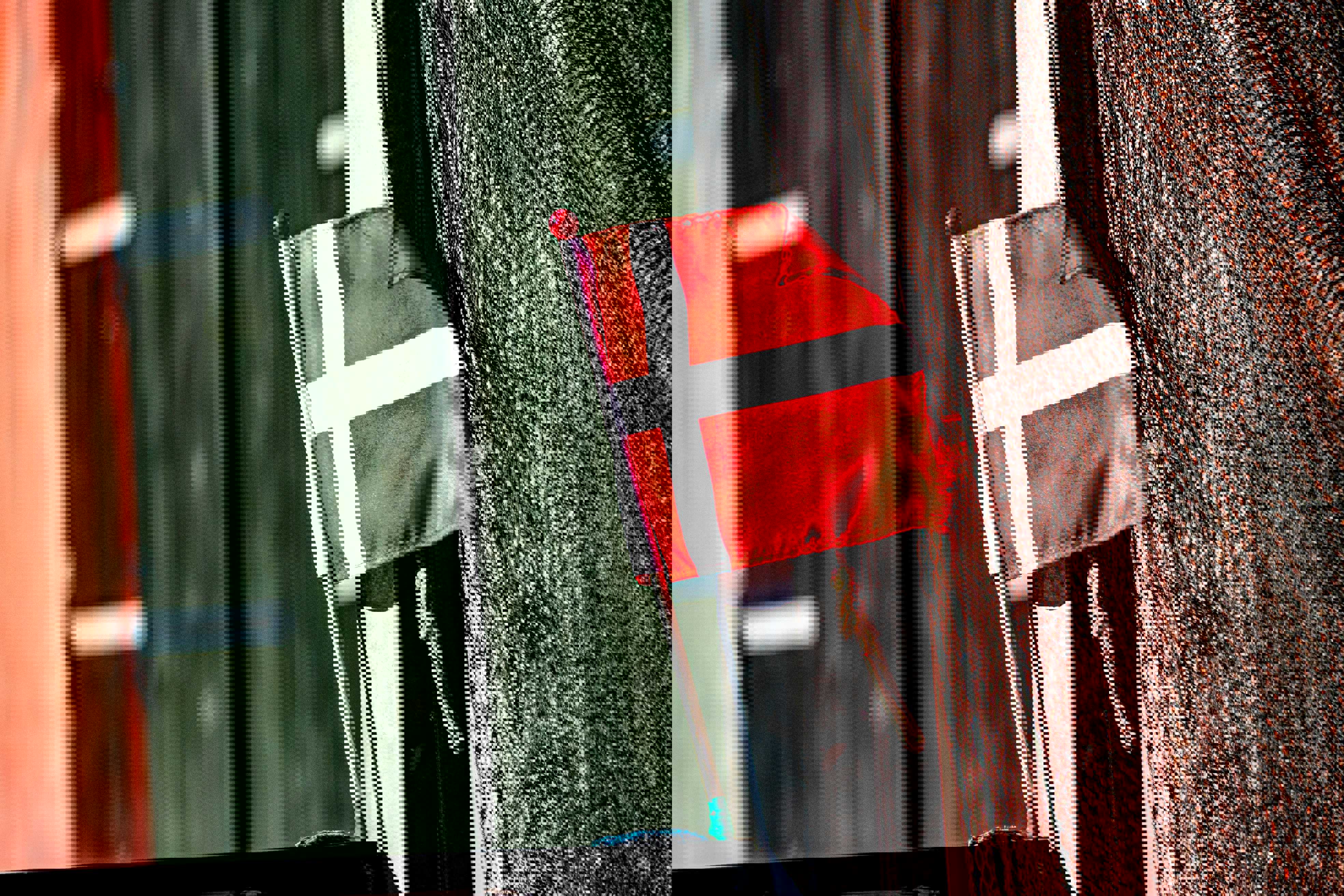 red and white striped flag